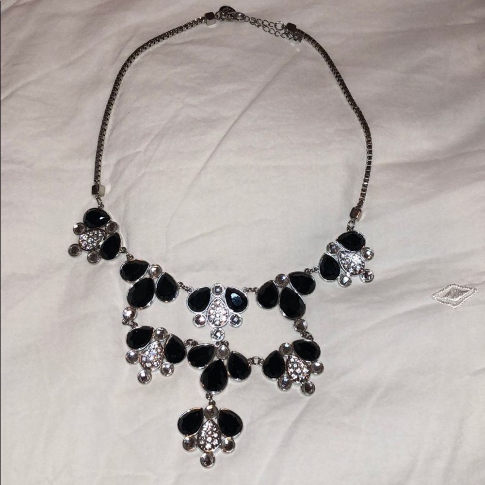 WHBM beautiful black and silver necklace